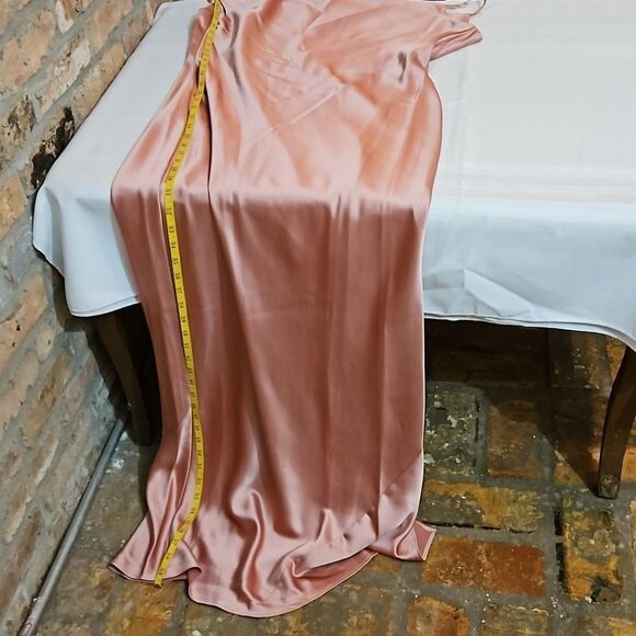 NWT Social Bridesmaids Desert Rose Charmeuse Cowl maxi gown sz XL - Picture 12 of 12